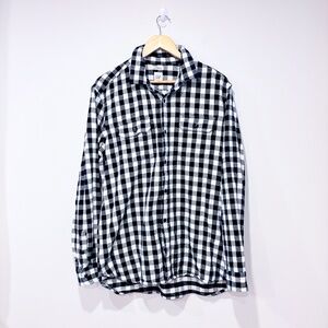 GAP Blue‎ & White Plaid Flannel Shirt
